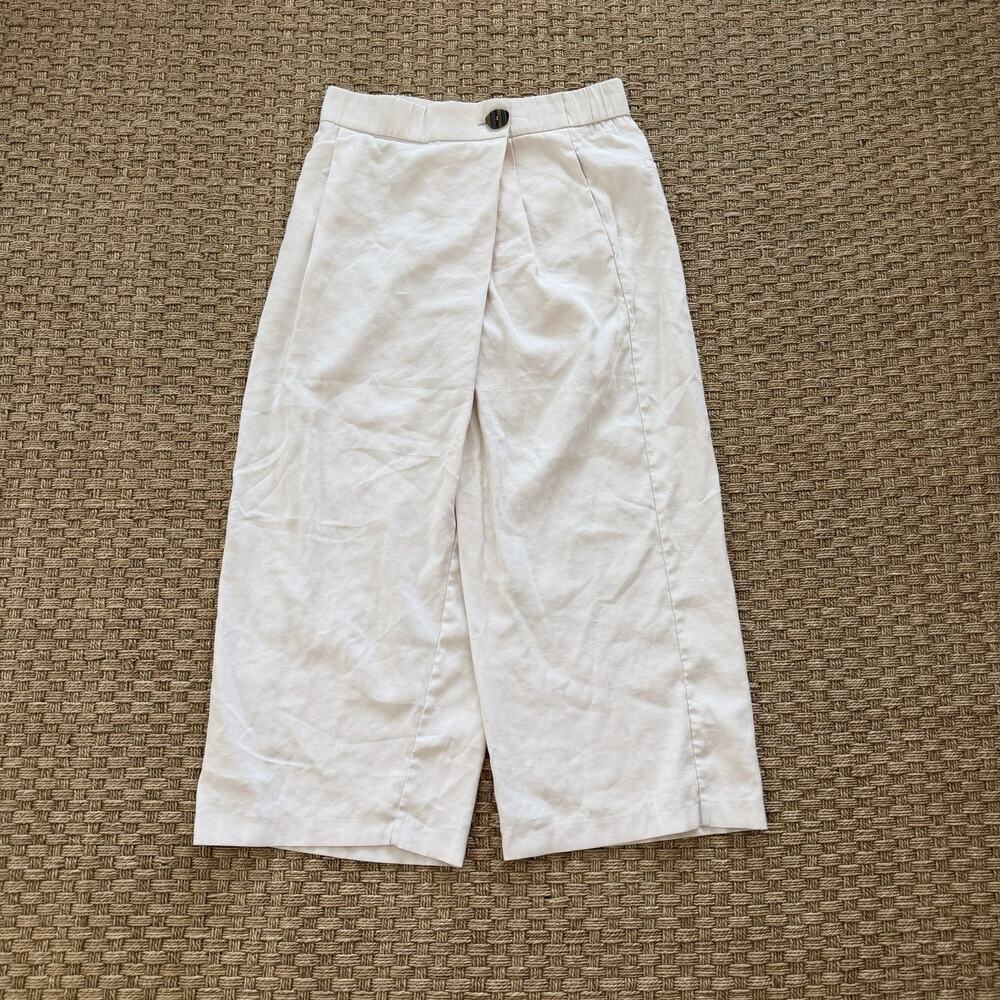 ZARA High waisted Wide Leg Trousers With Pockets Women’s Size Medium